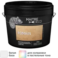 Фактурная штукатурка Maitre Deco «Romain» эффект мраморного травертина 14 кг