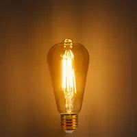 Лампа светодиодная Lexman E27 220-240 В 4 Вт эдисон золотистая 470 лм теплый белый свет