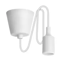 Патрон Rev E27 с подвесом 1 м цвет белый