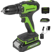 Дрель-шуруповерт аккумуляторная бесщеточная Greenworks GD24DD35 3704007UA, 24 В Li-Ion 2 Ач