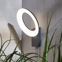 Светильник уличный настенный светодиодный Inspire Quito 23 Вт IP54 накладной круг цвет серый