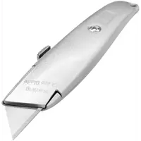 Нож строительный Vertextools 0044-18-58 алюминиевый корпус трапециевидное лезвие 18 мм