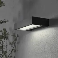 Светильник настенный светодиодный уличный на солнечных батареях Inspire «Ipanema» IP44 с датчиком освещенности цвет серы