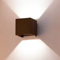 Светильник уличный светодиодный Inspire Roxb 6 Вт IP54 квадрат цвет коричневый накладной нейтральный белый свет