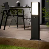 Столб уличный светодиодный Inspire «Algoa» 70 см нейтральный белый свет цвет серый с датчиком движения