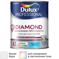 Краска для стен и потолков Dulux Professional Diamond Matt моющаяся матовая цвет белый база BW 1 л