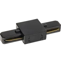 Коннектор для соединения трековых шинопроводов прямой I-образный жесткий Ritter Artline 94x36мм пластик/медь цвет чёрный