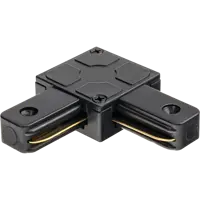 Коннектор для соединения трековых шинопроводов угловой L-образный жесткий Ritter Artline 65x65мм пластик/медь цвет чёрны