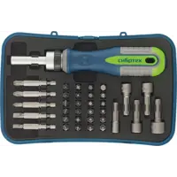 Отвертка с набором бит и торцевых головок Сибртех 13337, 35 предметов