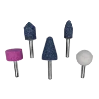 Набор насадок для дрели абразивных Vertextools 0987-6-5 хвостовик 6 мм, 5 шт.