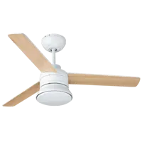 Люстра-вентилятор потолочный лопастной светодиодная Inspire «Notos» с пультом 13-20 м2 вентиляция цвет белый/бук