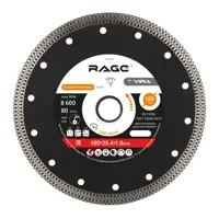 Диск алмазный по керамограниту Rage 605180 турбо 180x25.4/22.2x1.8 мм