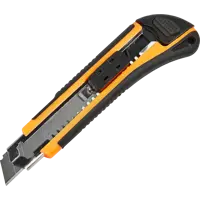 Нож строительный Вихрь с автоматическим фиксатором пластиковый корпус 18 мм