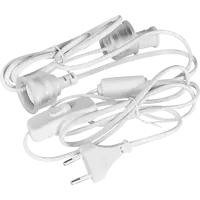 Подвесной патрон под фитолампу Эра fito-Holder G13 IP65 mini для ламп Fito до 600 мм 2xG13 с выключателем вилкой 1.5 м