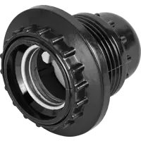 Патрон IEK Пкб27-04-К11 карболитовый для лампы Е27 с кольцом цвет черный
