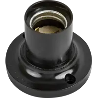 Патрон IEK Пкб27-04-К21 карболитовый для лампы Е27 потолочный цвет черный