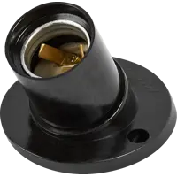 Патрон IEK Пкб27-04-К31 карболитовый для лампы Е27 угловой настенный цвет черный