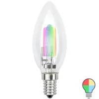 Лампа галогеновая Uniel E14 230 В 42 Вт свеча прозрачная 570 лм радужное свечение