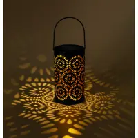 Светильник подвесной светодиодный уличный на солнечных батареях Эра «Марокко» SF22-34 IP54 цвет черный теплый белый свет