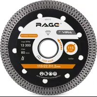 Диск алмазный по керамограниту Rage 605115 турбо 115x22.2x1.2 мм