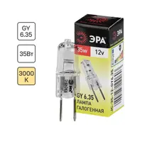 Лампа галогенная ЭРА GY6.35 35 Вт 12 В капсула теплый белый свет