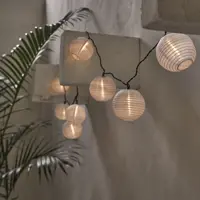 Гирлянда светодиодная шарики на солнечных батареях 10 LED цвет белый