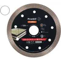 Диск алмазный по керамограниту Rage Furious 605124 сплошной 125x22.2x1.2 мм