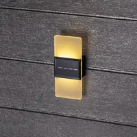 Светильник настенный светодиодный уличный на солнечной батарее Duwi Solar датчик освещенности теплый белый свет цвет чер