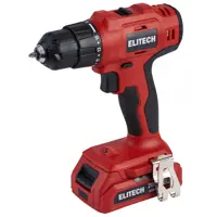 Дрель-шуруповерт аккумуляторная Elitech ДА 20-2СЛ, 20 В Li-ion 2x2 Ач