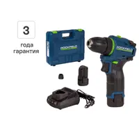 Дрель-шуруповерт аккумуляторная бесщеточная Rockfield RF1002BK, 12 В Li-ion 2x2 Ач