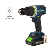Дрель-шуруповерт аккумуляторная ударная бесщеточная Rockfield RF2062BK, 20 В Li-ion 2x2 Ач
