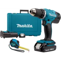 Дрель-шуруповерт аккумуляторная Makita DDF453SYE, 18 В Li-ion 2x1.5 Ач
