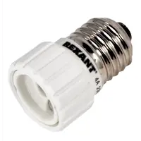 Переходник цокольный Rexant полибутиленовый для лампы E27-GU10 цвет белый