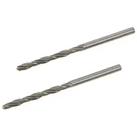 Сверло спиральное по металлу Р6М5 Волжский инструмент 4x75 мм, 2 шт.