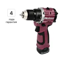 Дрель-шуруповерт аккумуляторная бесщеточная Neolaser NCDB40V, 16 В Li-ion 2x2 Ач