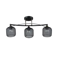 Люстра потолочная Вита 3 лампы 9 м² цвет черный