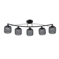 Люстра потолочная Вита 5 ламп 18.6 м² цвет черный