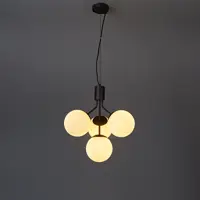 Светильник подвесной FR5500PL-04B 4 лампы 16 м² цвет черный/белый