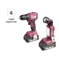 Дрель-шуруповерт аккумуляторная бесщеточная Neolaser NCDB-50-T, 20 В Li-ion 2x2.5 Ач фонарь в комплекте