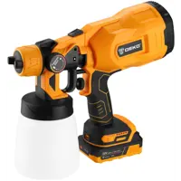 Краскопульт аккумуляторный Deko DKSG20K2, 20 В Li-ion 2 Ач, 0.6 л/мин