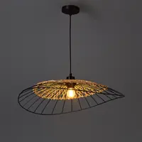 Светильник подвесной с Woodstock 1 лампа 3 м² цвет черный h14 см