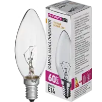 Лампа накаливания Е14 60 Вт теплый белый свет