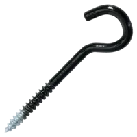 Шуруп-крюк RAL9005 4x40 мм сталь 4 шт.
