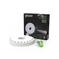 Фонарь кемпинговый Gauss GFL003 24LED 300lm 3xAA белый магнит и карабин LED 1/12/72