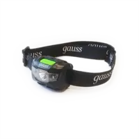 Фонарь налобный Gauss GFL405 3W 130lm Li-ion 600mAh LED 1/12/72