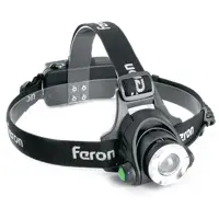 Фонарь налобный Feron TH2305 Zoom c аккумулятором 5W, 2x18650 IP44 пластик алюминий