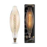 Лампа светодиодная GAUSS E27 175-265 В 8 Вт декоративная фигура золотистая 620 Лм теплый белый свет