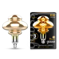 Лампа светодиодная GAUSS E27 175-265 В 8 Вт декоративная фигура прозрачная 330 Лм теплый белый свет