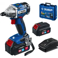 Гайковерт аккумуляторный ударный бесщёточный Зубр GB-250-42, 18 В Li-Ion 2x4 Ач, 280 Нм