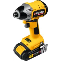 Винтоверт аккумуляторный бесщеточный ударный Steher CSB-300-2, 20 В Li-Ion 2x2 Ач, 300 Нм